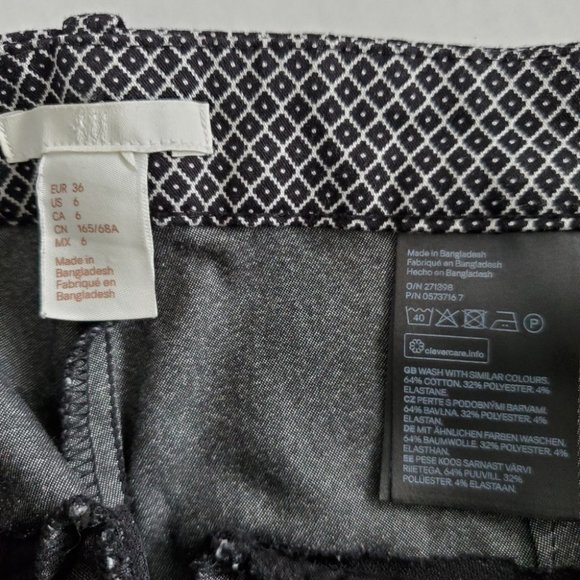 H&M Women's Black & White Ankle Length Pants, 6 - Picture 3 of 7